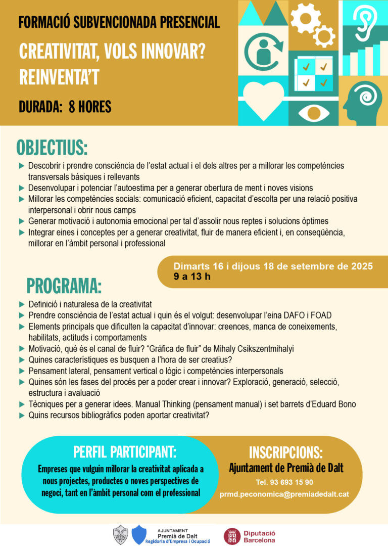 CREATIVITAT, VOLS INNOVAR? REIVENTA’T
