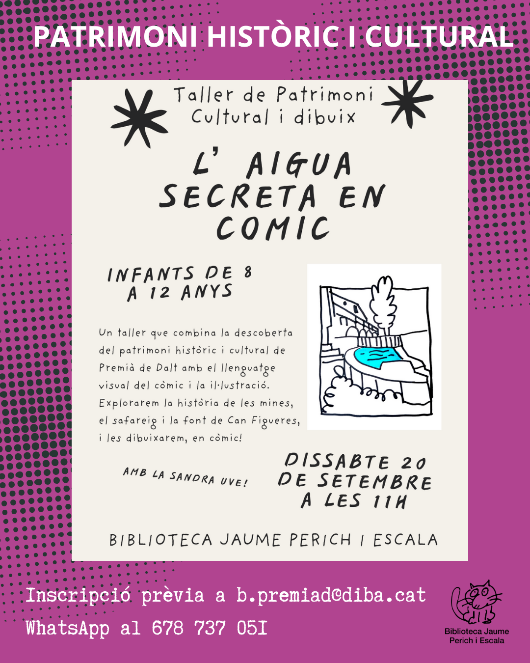 TALLER L’AIGUA SECRETA EN CÒMIC, A CÀRREC DE SANDRA UVE