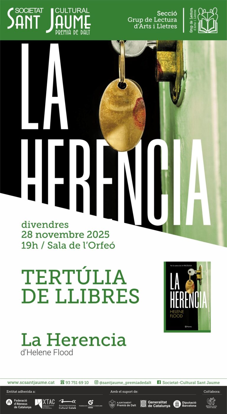 TERTÚLIA DE LLIBRES: La Herencia, d’Helene Flood