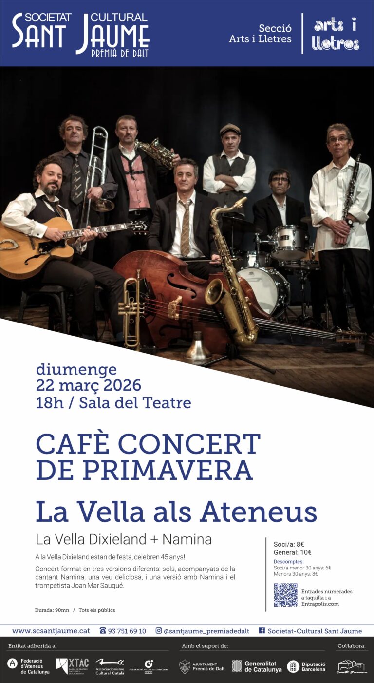 CONCERT DE PRIMAVERA: La Vella Dixieland als Ateneus + Namina