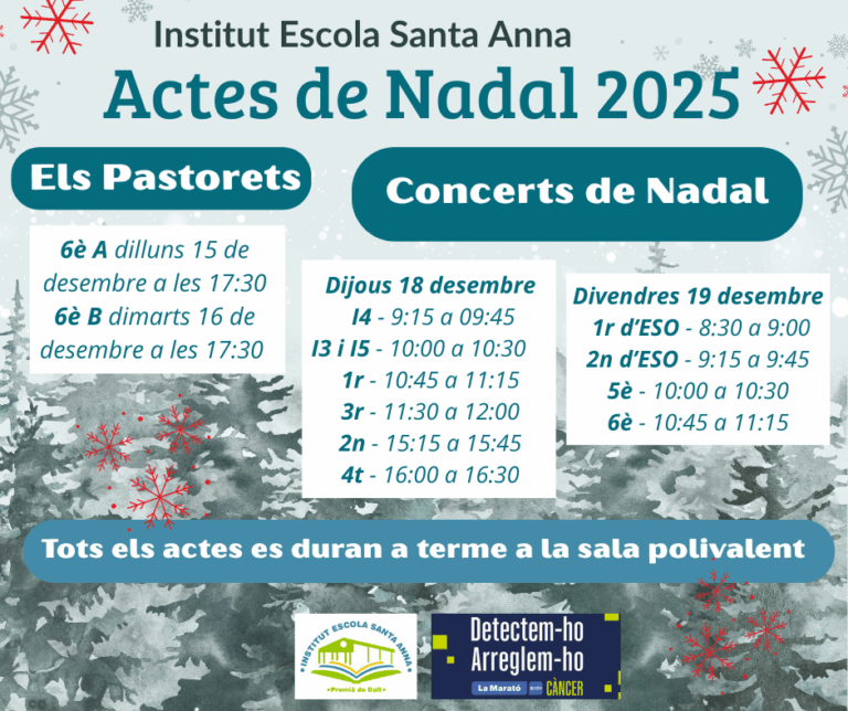 Actes de Nadal 2025 – Institut Escola Santa Anna